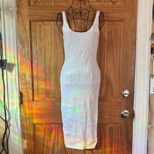 Hera Collection Ivory Ribbed Sweater Dress